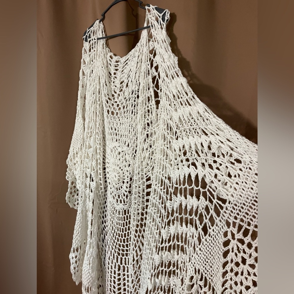 Handmade Crocheted Shawl with Train - Color Changing - Picture 7 of 8